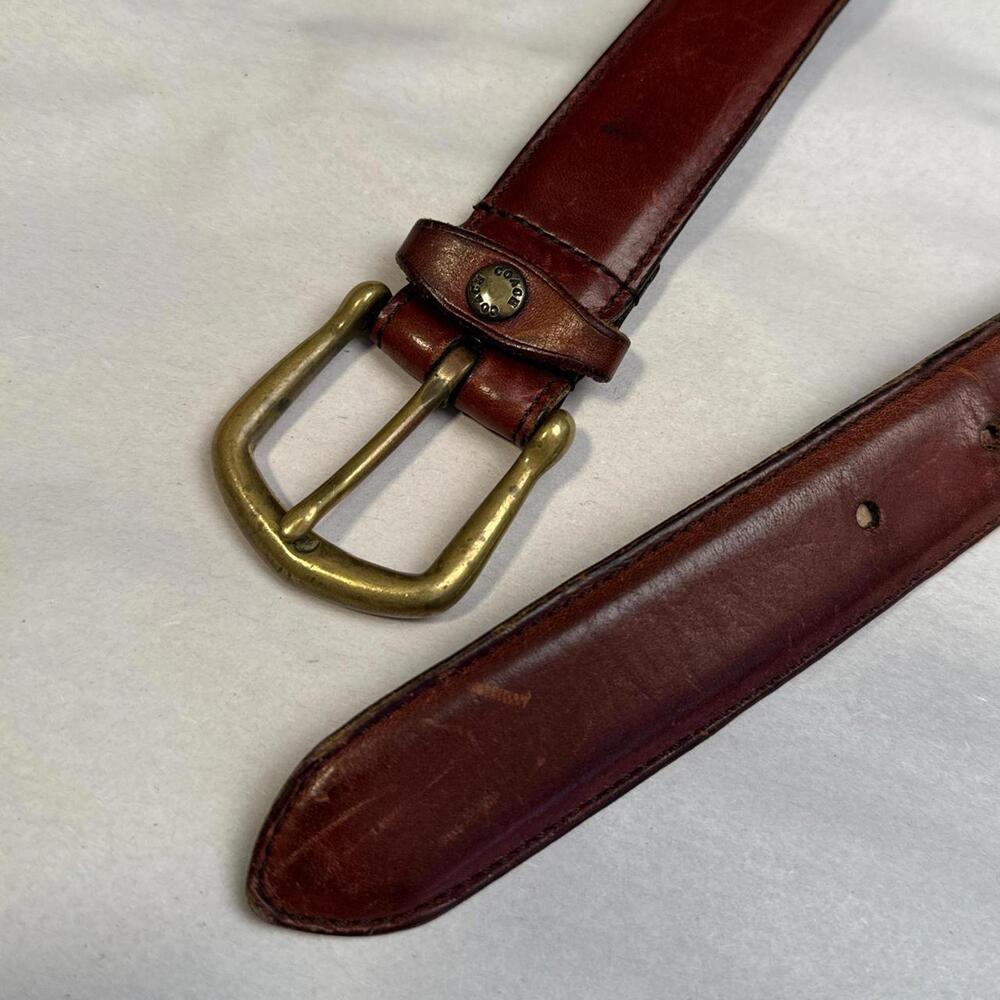 Vintage 90s Coach Brown Leather Belt‎ Size 42/105cm - Picture 5 of 5